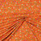Baumwollstoff mit Kindermotiven | Meterware | Betten Decken Accessoires (Orange - mit Häuser)