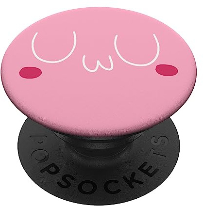 Face Meme Pink UwU PopSockets mit austauschbarem PopGrip