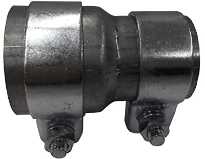 Adaptador reductor de tubo de escape, incluye 2 abrazaderas de fijación, abrazadera de banda ancha, conector reductor de tubo (Ø 45 mm a 50 mm de diámetro)