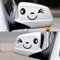NewTeam Aufkleber Spiegel Auto Smile Smiley Lächeln Auge Lustig und süß Happy (Schwarz)
