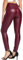 RIOJOY Leggings de Piel de Imitación para Mujer PU Cuero Cintura Alta Push Up Skinny Elásticos Pantalones, Vino tinto L