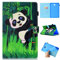 Sbaicen Funda para Samsung Galaxy Tab A 10.1 2016 SM-T587 / T585 /T580, Carcasa Protectora de PU con función de Soporte，Función de Apagado/Despertar - Abrazo Panda