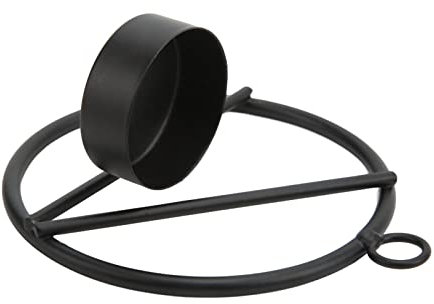 Teelichthalter Schwarz, 10x4cm Hanging Metal Iron Tea Light Holder Kerzenständer Schwarz Teelichthalter Runde Wandmontage für Home Office