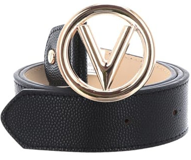 Valentino Damen 3N3-ROUND Geldbörse, Nero/Gold, W130