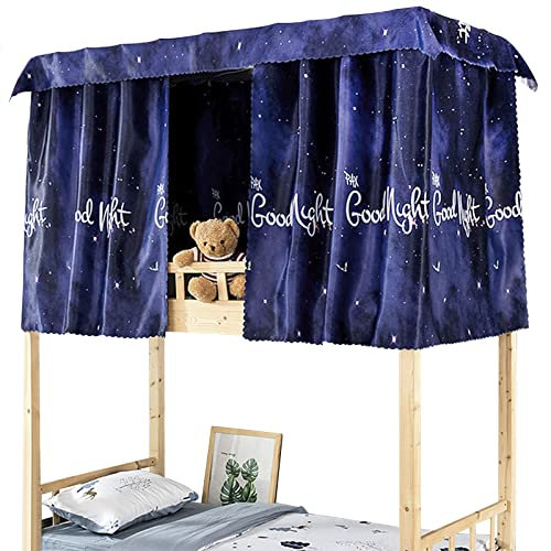 Bettvorhang Etagenbett Zelt Vorhang Blackout Vorhänge Moskitonetz Hochbett Schlafzelt Schlafsaal Mid-Sleeper Bett Zelt Vorhang Tuch Staubdicht Moskito für Studentenwohnmein Kinderzimmer Kinderbett