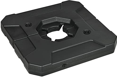 Outsunny Set 2 Piastre Base per Ombrellone da Giardino a Braccio, Basamento Riempibile con 70kg d'Acqua e 110kg di Sabbia, Nero