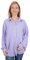 Lolus Kurze Musselinbluse Oversized Musselin Hemdbluse mit Knopfverschluss aus 100% Baumwolle (Sasha - Flieder)