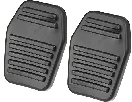 A ABSOPRO 2 Stück Anti-Rutsch Kupplung Bremse Pedal Abdeckung für Ford Schwarz