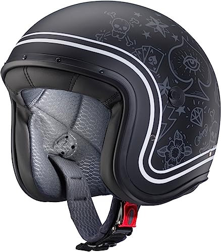 Caberg Freeride Tattoo Jethelm (Black Matt/Grey,XXL (61))