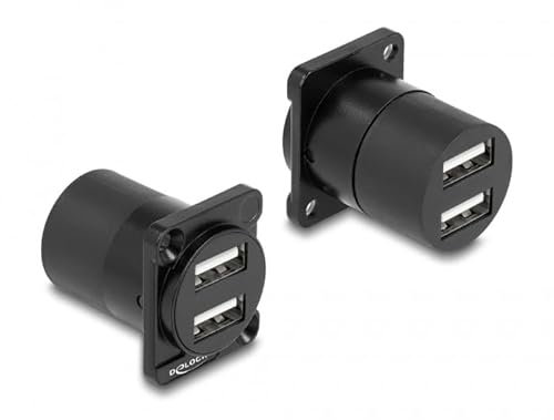 D-Typ Modul USB 2.0 Typ-A 2 x Buchse zu 2 x Buchse