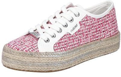 Rieker Damen Schnürhalbschuh in Rose/pink - Gr. 40