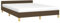 vidaXL Cadre de Lit avec Tête de Lit Sommier à Lattes Lit Rembourré Cadre à Lattes Lit Double Adulte Chambre Intérieur Marron Foncé 140 x 190 cm Tissu 347410