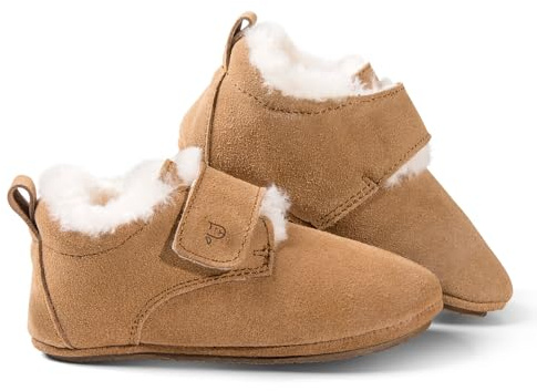 Fellhof Mogli 3172 Kinder Lammfell-Hausschuhe, Hellbraun, Gr. 33