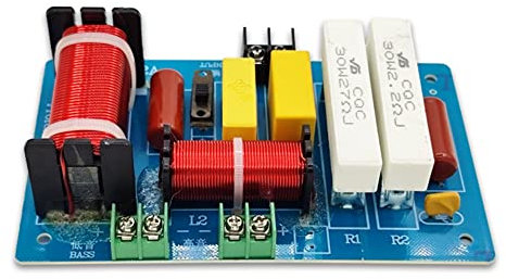 Kahdsvby PA-2A 450 W 2-Wege-Audio-Lautsprecherteiler Höhen-Bass-Frequenzteiler Hi-Fi-Frequenzweiche KTV Bühne Professionelle Lautsprecher-Frequenzweiche