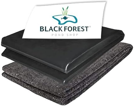 Black Forest Pond Shop Teichfolie mit Vlies | Teichfolie 8 x 7 m | Teichfolie 1mm PVC Schwarz mit Teichvlies 300g/m² für Teich, Gartenteich, Schwimmteich – Made in Germany | Teichfolie 7 x 8 m
