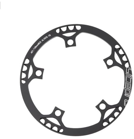 GIVBRO Bike Chainring Guard 130 BCD Narrow Wide Chainring 45T 47T 53T 56T 58T Chain Ring Sprockets for Road Bikes, BMX MTB Bike (Black, 45T)