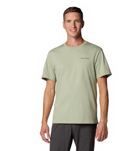 Columbia Herren Barton Springs Kurzarm Grafik Kurzärmeliges T-Shirt, Safari/Schwarz, L