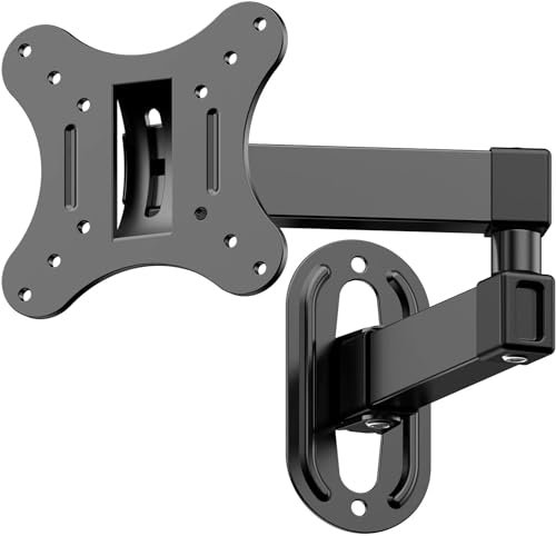 JXMTSPW TV Wandhalterung für 14-27 Zoll Schwenkbare Neigbare TV Halterung Fernseher bis zu 10Kg, max.VESA 100x100mm 17 19 21 24 Universal Monitor Wandhalterung