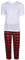 Gaffer Mens Christmas Pyjamas Set Trousers Woven Check Lounge Pants Long Sleeve T Shirts Top Red White PJ – Short Tshirt 2XL