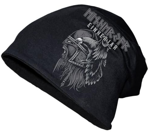 Herren Long Beanie Mütze Krieger für Odin Nordmänner Germanen Vikings Warrior