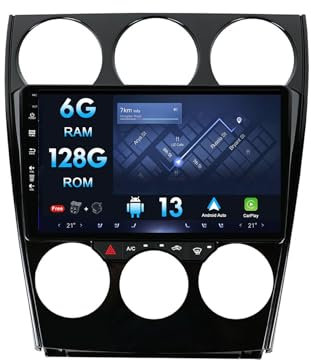 MISONDA 9 Zoll Autoradio GPS Navi Für Mazda 6 2004-2015 Android DSP+Carplay - 6G RAM + 128G ROM - Carplay+DSP Eingebaut Lenkradsteuerung/Kostenlos Rückfahrkamera/Spiegel Link/WLAN/DAB/BT5.0/GPS Navi