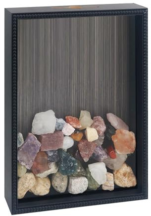 FramePro Ticket Shadow Box Frame with Slot Memory Box Black 11x14 Concert Display Case and Keep Deep Photo Frame for Flowers Medals Tabletop and Wall Hanging