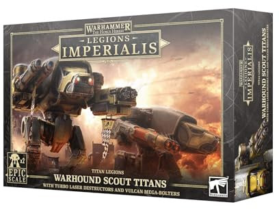 Warhammer Games Workshop Legions Imperialis - Warhound Scout Titans with Turbo Laser Destructors and Vulcan Mega-Bolters [EPIC SCALE]