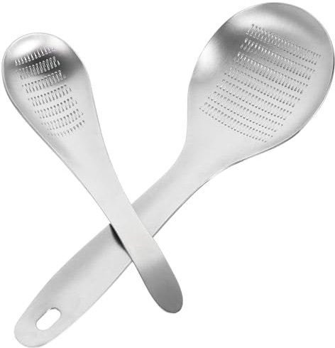 Stainless Steel Grater Spoon for Garlic Ginger, Press Fruit Vegetable Grater Spoon, Kitchen Manual Grater for Cheese Chocolate Root Vegetable