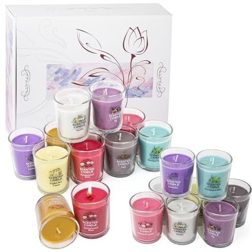 Kerze im Glas mit 2x 10 Düfte Kerzen Set Duftkerzen Geschenkset Frauen Soja Kerzen zum Entspannen Lange Brenndauer von 400std Geschenke für Freundin Geburtstag Geschenkidee Frau Danke Geschenk