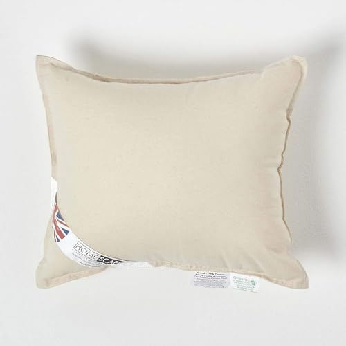 HOMESCAPES Pack of 4 Organic Cotton Cushion Pad 30 x 35 cm (12” x 14”) Inner Insert with Super Microfibre Hypoallergenic Synthetic Filling Machine Washable