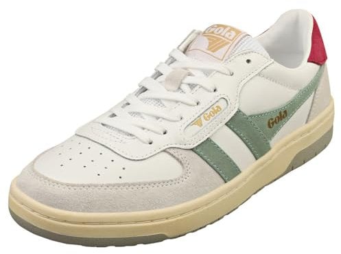 Gola Unisex Hawk Sneaker, White/Green Mist/Cerise/Light Grey, 36 EU