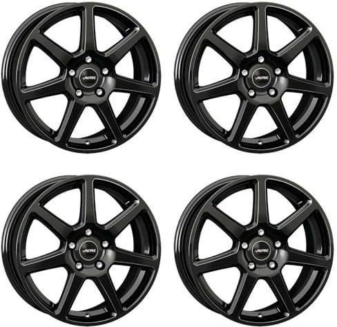 4x AUTEC Felgen Alufelgen TALLIN ECE 7.0x17 ET42 5x108 Schwarz kompatibel mit Citroen C4 SpaceTourer C5 X C5 Berlingo Jumpy