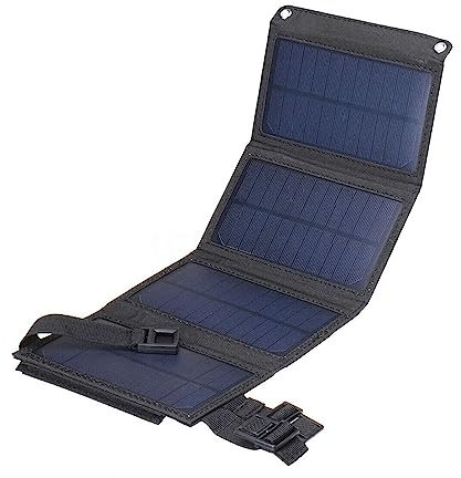 nmbhus Extérieur 160W Pliable Panneau Solaire 5V USB Portable étanche Chargeur de Batterie Portable Batterie Externe téléphone PC Voiture RV Bateau Camping(44x16.5cm 160W Black)