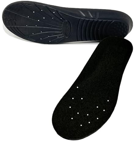 Happystep Orthotic PU Memory Foam Comfort Shoe Insoles, Providing Cushioning Arch Support Shock Absorption, Plantar Fasciitis Foot Pain Relief for Men and Women for Everyday Use (Size M: UK 5-7)