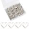 Amexo 100Stück Büroklammern Herz Gold, BüroklammerHerz Set mit Transparentbox 2.8cm Büroklammer Halter Ideal zum Sortieren und Befestigen von Dokumenten Herz Paper Clips Papierklammern (Silber)