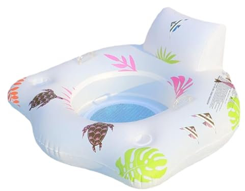 Oldmoom Flotteur de Chaise Longue de Piscine, Chaise Longue de Piscine, Fauteuil inclinable Flottant Portable, Chaise Longue de Piscine Gonflable pour Adulte, Radeau de Salon Flottant avec lumières