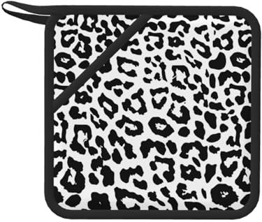 Animali con stampa leopardata Le arti, Presine, Presine da cucina in silicone anti-caldo, resistenti al calore