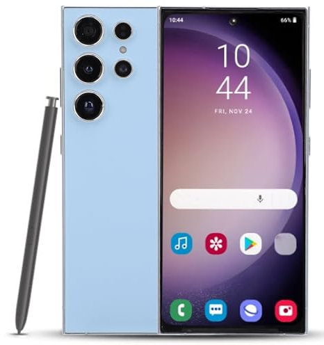 Bewinner Smartphone Android 4G Sbloccato, 8 GB di RAM 256 GB di ROM, Schermo Incell HD da 6,6 Pollici 2400 * 3200, Fotocamera da 13 MP 24 MP, Telefono Cellulare Sbloccato Dual SIM, (BLUE)