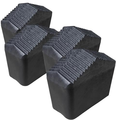 Ladder Feet Non-Slip Ladder Leg Cover - Replacement Ladder feet Caps 50x20mm 5x2cm - Pack of 4 - Black