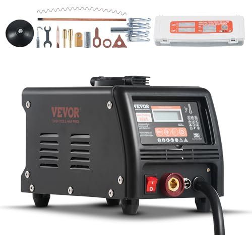 VEVOR Saldatore a Punti, Kit di Riparazione Ammaccature con Saldatore per Prigionieri 3 KW, con Saldatura a Punti Automatica Manuale e 9 modalità, Estrattore per Ammaccature, per Auto e Camion