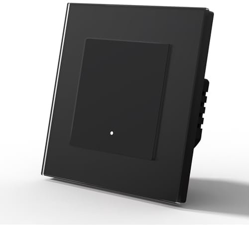 MVAVA Alexa Lichtschalter, Wlan Smart Lichtschalter Unterputz Kompatibel mit Alexa/Google Home, Funktioniert mit Tuya/Smart Life App, Neutrale Leitung Benötigt 1 Fach 1 Weg