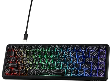 MechLands AK680 MAX Wired Gaming Keyboard mit Hall-Effekt Schalter, Rapid Trigger Magnetic Keyboard mit 8K Polling Rate, Top Struktur, RGB (Schwarze Konturlinie)