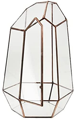 Moderner geometrischer Glas-Terrarium-Pflanztopf für Sukkulenten, Farne, Moos und Luftpflanzen, kleine Größe, 10 x 10 x 15 cm