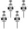 4 Pcs Guitar Strap Locks, Silver Skidproof Guitar Strap Lock Buttons, Metal Chrome Bass Strap Lock, Security Quick Release Strap lock Retainer System for Electric, Acoustic Guitar, Bass