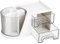 Bekeify Organizer Trucchi Porta Trucchi Rotante a 360° Rotante 2 in 1 Organizzatore Trucchi con 2 Cassetti Porta Pennelli Make Up Organizer per Bagno, Dormitorio, Cosmetici, Profumi, Skincare, Bianco