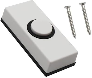 Door Bell Push,Doorbell Wired Door Bell Button Switch Wall Mounted Weatherproof Plastic Button,Door Bell Wired,Wired Doorbell Button fits Most Doorbell Chime, Stainless Steel and Plas