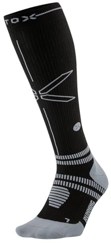 STOX Energy Socks Laufsocken Herren, Kompressionsstrümpfe Running | Kompressionssocken Klasse 2 Laufen, Compression Socks Men, Stützstrümpfe, Kniestrümpfe, Socken Sport, Anti-Blasen, Nahtlos