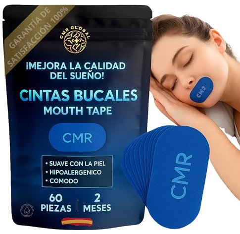 Pack de 60 Tiras Bucales Mouth tape para dormir. Antirronquidos para Dormir con la Boca Cerrada. Cinta Bucal Mejora la Respiración y Reduce los Ronquidos. Tiras Para Dejar de Roncar. Mejora la Calidad