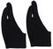 EXAOMBLE 2Pcs Two Finger Curved Artist Gloves Fouling Sketch Glove for Drawing and Painting Black Durable Spandex Material Reduces Friction Tablet Surface
