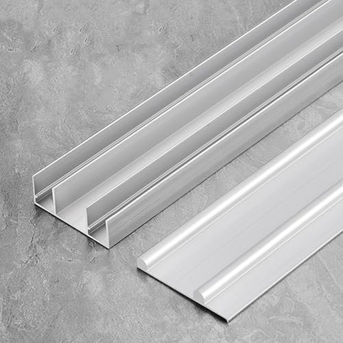 Cammeciso Rail pour Porte Coulissante Placard,Rail De Porte Coulissante Alu,Utilisation à Long Terme,Glissement en Douceur,Convient Aux Portes Coulissantes,Portes De Grange